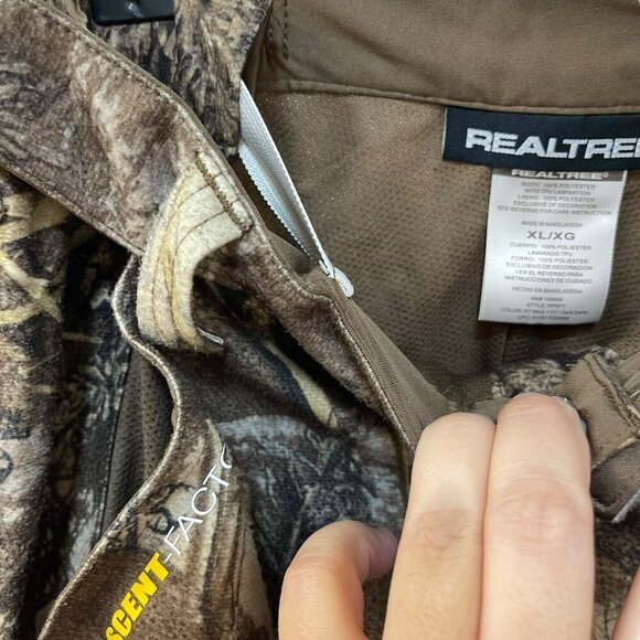 Realtree Scent Factor MAX-1 Waterproof Windproof Youth XL Camo Zip Cargo Pants - Picture 6 of 10
